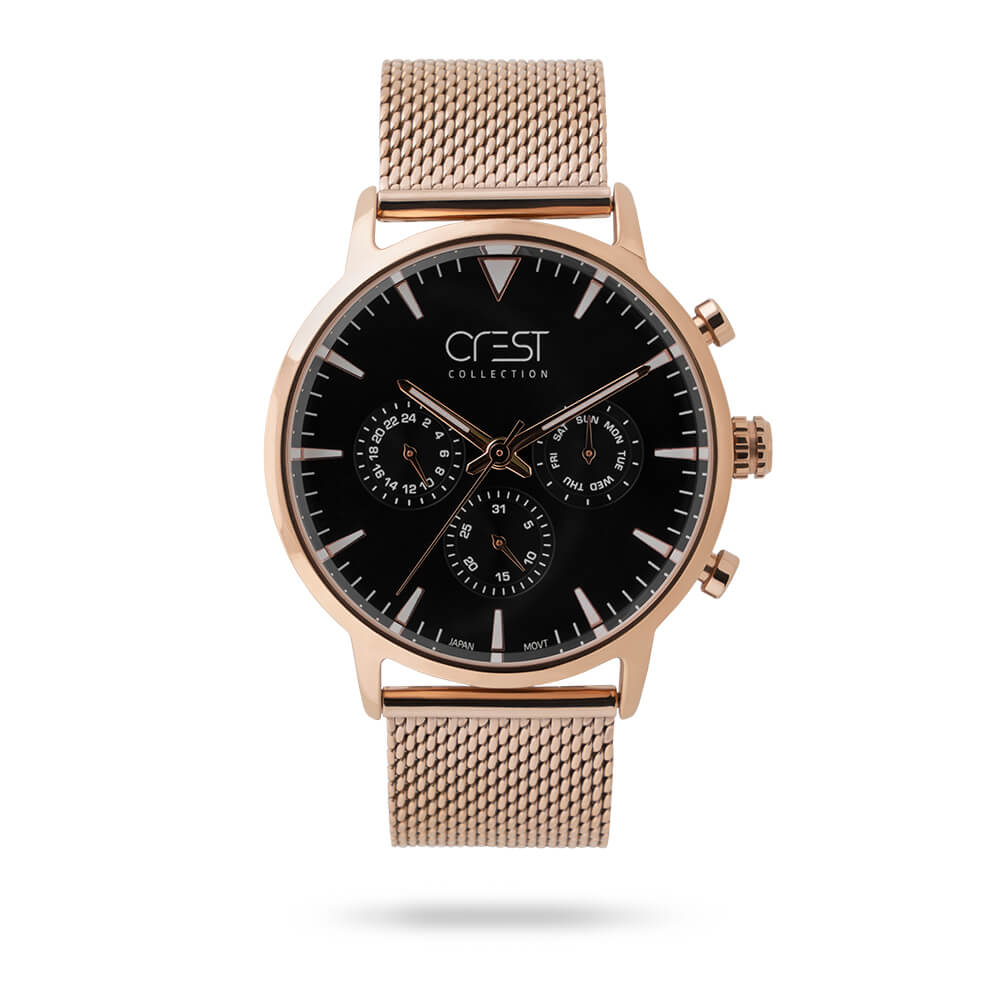 Junkers 6182-2 Orologio Uomo Quarzo, Cassa Acciaio 40mm, Quadrante Nero, Cinturino In Pelle, 50m