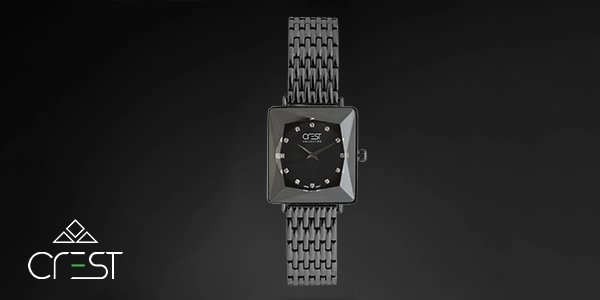 ساعت زنانه مشکی چرم با امکان خرید آنلاین